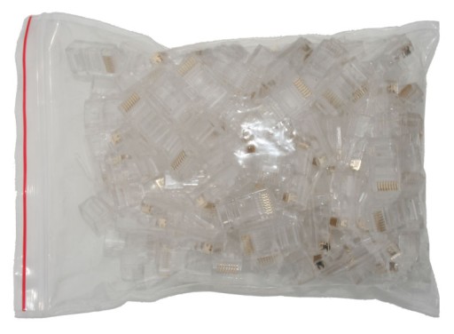 RJ45 zástrčka RJ-45 drôt - balenie 100 ks. - (3 klinčeky)