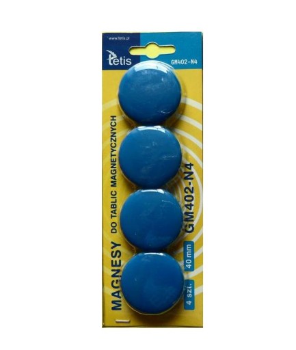 Modré tabuľové magnety 40mm (4 ks) GM402-N4
