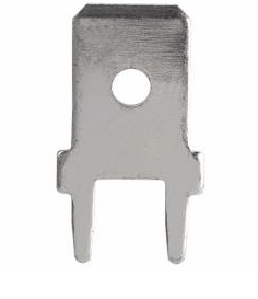 Samec konektor PCB 6,4 mm KPL 20ks rovný (2586