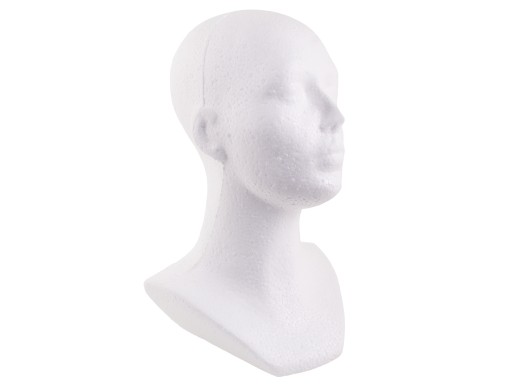 DÁMSKE/PÁNSKE MANEQUIN STYROFOAM HLAVA NA KLOBÚKY