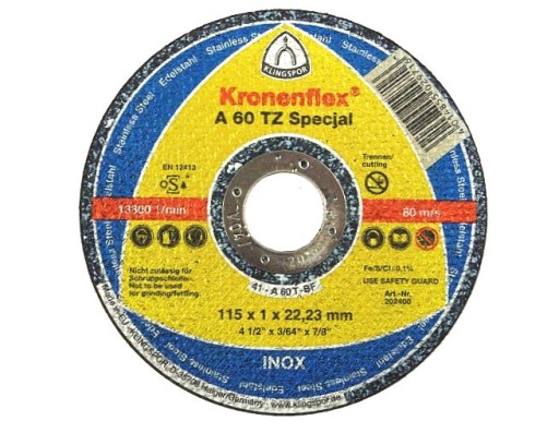 Plochý kotúč A60TZ T1A 115*1,0*22 202400