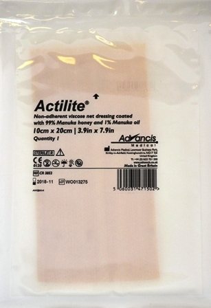 Actilite manuka medový dresing 10x10cm 1 ks.