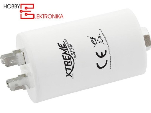 Štartovací kondenzátor motora 16uF/450V konektor/M8