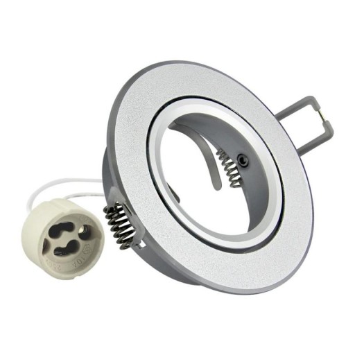 Okrúhle pieskované hliníkové puzdro GU10 - 301567