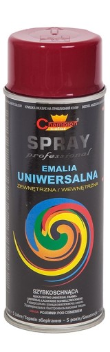 Lak na emailovú farbu v spreji Ral 3005 červený. V iných