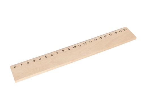 Drevené pravítko 20 cm, prírodná miera, BUK!