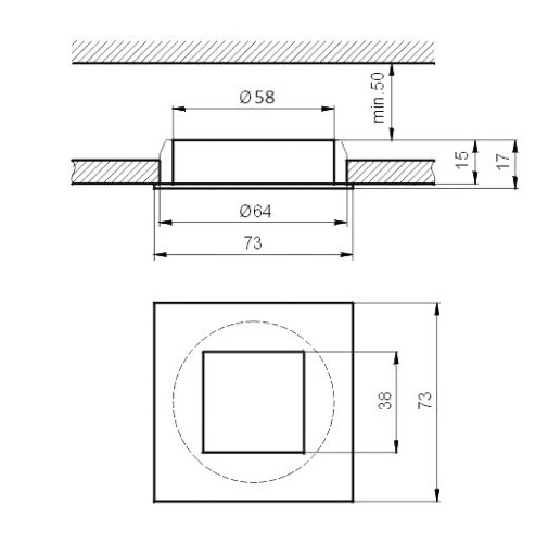 NÁBYTKOVÁ LAMPA Z LEŠENEJ OCELE + 3W LED ŽIAROVKA