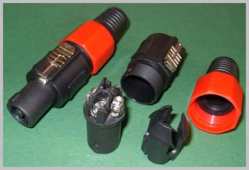 SPEAKON spikon RED zástrčka pre kábel NOVINKA FV(1162