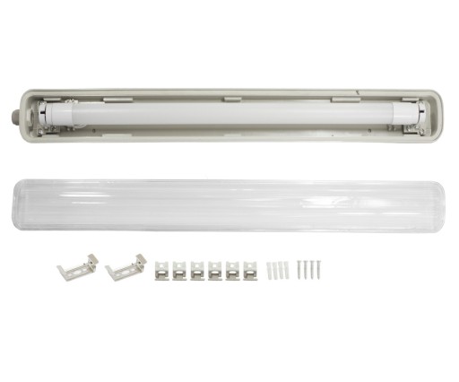 HERMETICKÉ SVIETIDLÁ PRE T8 LED SÚŤAŽNÉ LAMPY 1x60CM, VODEODOLNÉ DO GARÁŽE