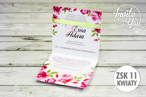 Svadobné oznámenia ZSK11 Flowers + príloha ZDARMA