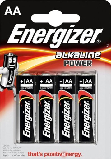 ENERGIZER ALKALICKÉ NAPÁJANIE AA LR6 1,5V BATÉRIA, 4KS