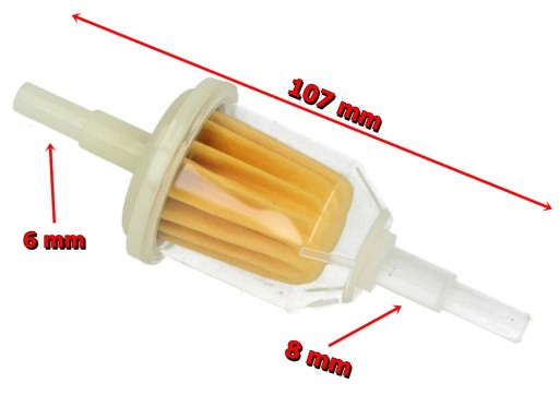R Veľký univerzálny palivový filter ATV Quad Bashan Eagle Loncin Shineray 6/8mm