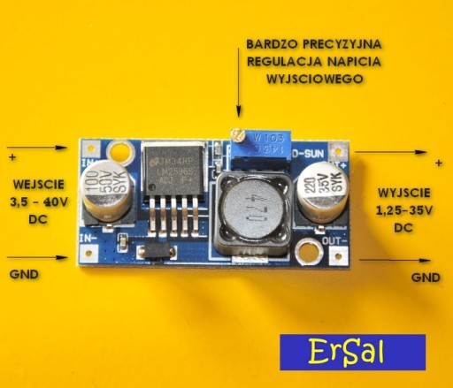 NAPÄTOVÝ MENIČ NAPÁJANIE 1,25V -35V 3A DC