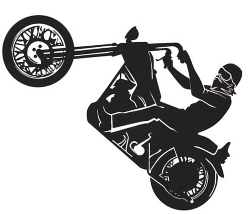 NÁLEPKA NA MOTOCYKLU MOTOCYKLISTICKÝ CHOPPER TUNING
