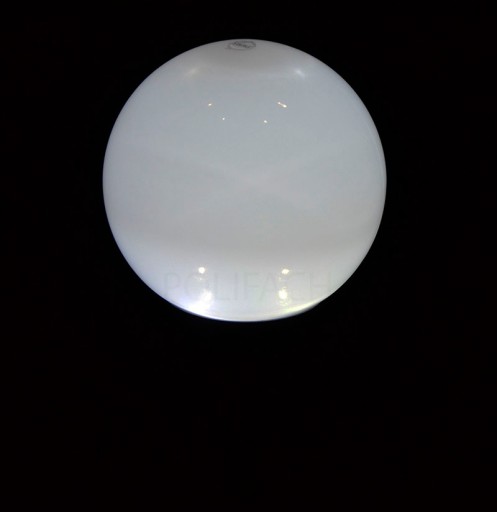 mliečna solárna lampa WHITE BALL 15cm 4 LED P-015