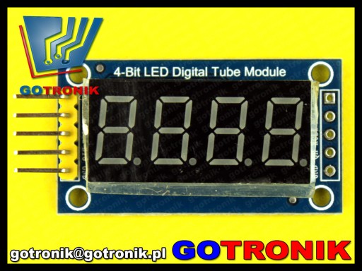 4-miestny LED zobrazovací modul 3,3V pre 5 _BTE-163