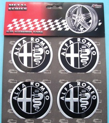 ALFA ROMEO 60mm - emblémy, nálepky, HUBCAPS, RÁFKY