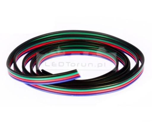 5x RGB KÁBEL 4 žilový STRAND AWG 22 páskový kábel 1m