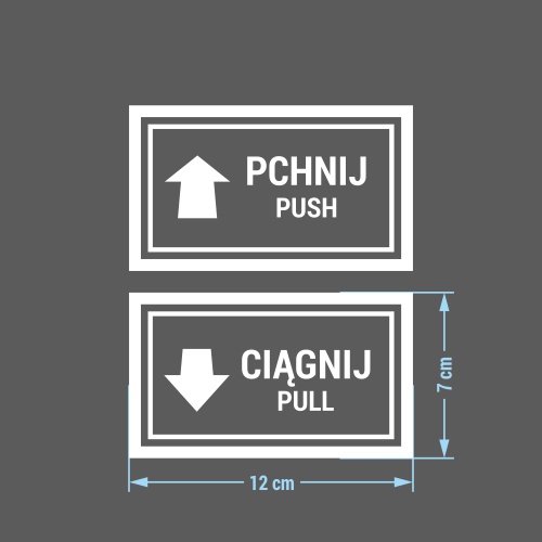 Samolepky Push Pull Push Pull 7x12
