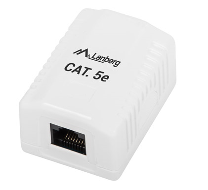 Lanberg nástenná zásuvka 1x RJ-45 Kat. 5e UTP