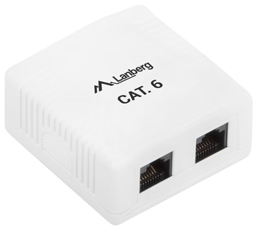 Lanberg nástenná zásuvka 2x RJ-45 Kat. 6e UTP