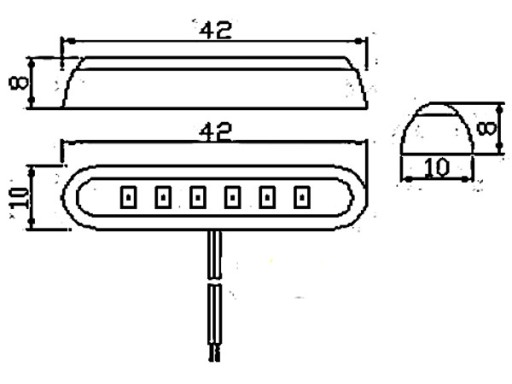 TUNING LED LAMP 6 SMD motorová kolobežka obrys 12V 24V