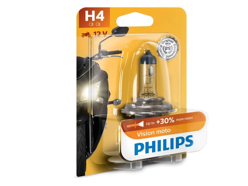 Žiarovka Philips H4 Vision Moto +30 % viac svetla