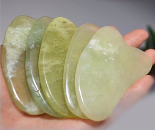 GUA SHA FACE MASÁŽNA MASÁŽNA DOSKA prírodný jadeit