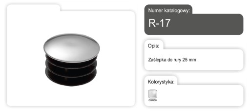 6 KS PLOCHÁ KONCOVKA PRE RÚRU 25 MM R-17