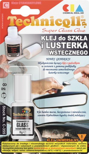 TECHNICOOL LEPIDLO NA SKLÁ A SPÄTNÉ ZRKADLÁ 8g