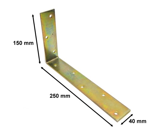 UHLOVÝ KONEKTOR HRUBÝ PLECH 3,5 mm 250x150x40