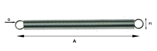 TAŽNÁ PRUŽINA S UCHOM FI 10x100x1,2 mm ZINK.