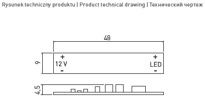 Bezdotykový spínač GTV pre Max 60W LED profily