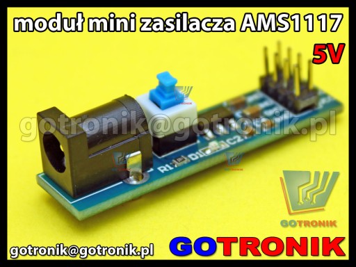 AMS1117-5V napájací modul s jednosmernou zásuvkou _____|073