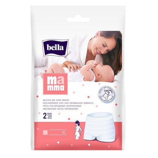 BELLA MAMMA Opakovane použiteľné popôrodné nohavičky XL 2 ks