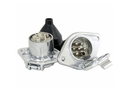 Zástrčka prívesu 7 PIN, 24V, typ S, hliník