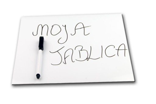 Magnetická tabuľa A4, biela, lepidlo, MATERIÁL OCEL
