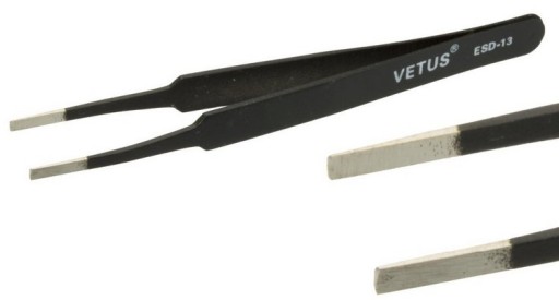 Pinzeta, pinzeta, kovová pinzeta, ESD-13 SMD