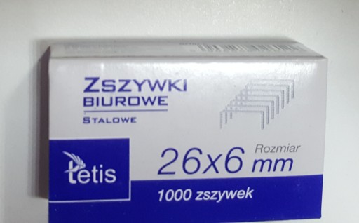 Spony Tetis Office 26 x 6 mm GZ101-C