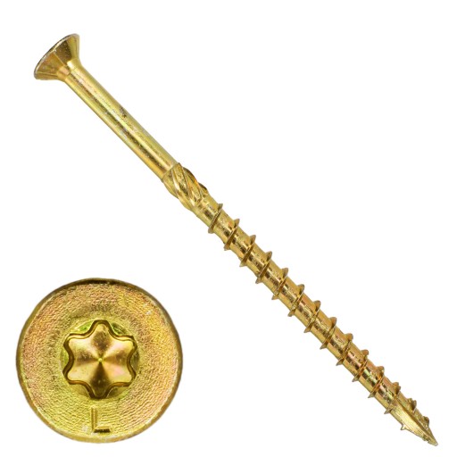 Stolárske skrutky 5x50 do dreva, TORX 100 kužeľ