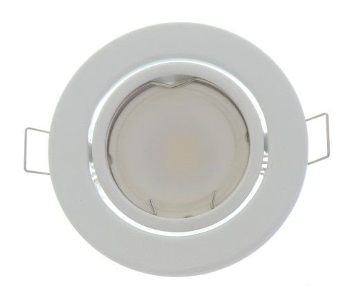 Pohyblivý držiak LED lampy BIELY + GU10 3W