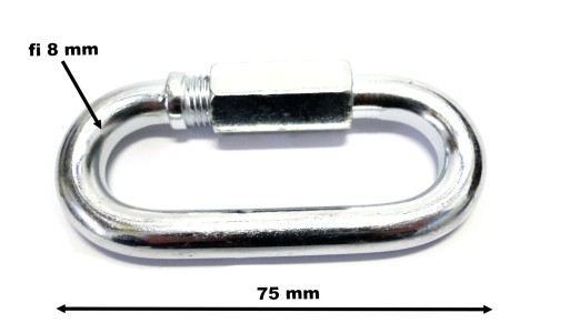 SKÚTENÝ ČLÁNOK NA SPOJENIE 8 mm REŤAZOVÝCH LANIEK