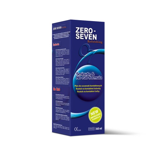 Tekutý roztok na kontaktné šošovky ZERO-SEVEN 360 ml