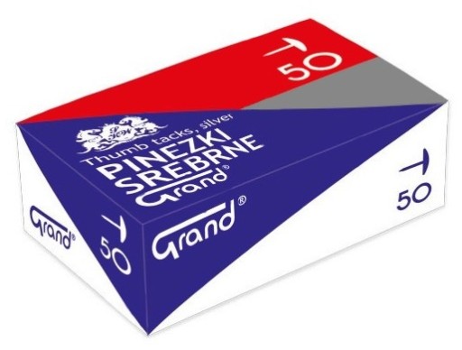 10x Grand strieborné kovové špendlíky, 50 ks
