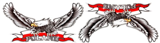 NÁLEPKY EAGLE NÁLEPKY ORLÍ POĽSKO SÚPRAVA STUH