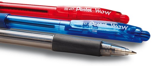 PENTEL WOW AUTOMATICKÉ GULIČKOVÉ PERO 0,7 MODRÉ 3 KS