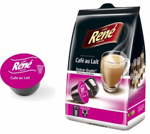 Kapsule pre DOLCE GUSTO Rene Cafe au Lait 16 kapsúl