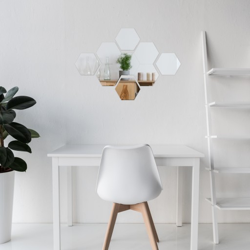 Moderné dekoračné akrylátové zrkadlo HEXAGON 3mm