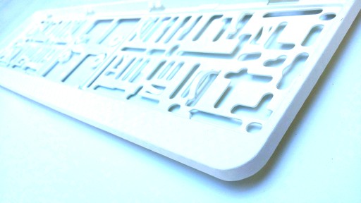 DARČEKY ZADARMO# DACAR 3D UHLÍKOVÝ BIELY RÁM NA ŠPZ