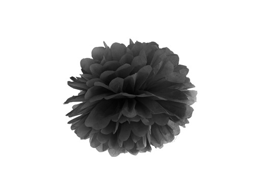Čiernooranžové halloweenske pompony 4ks 25cm